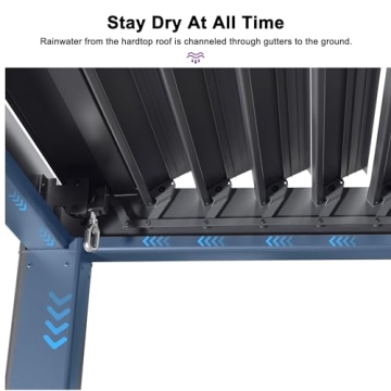 PURPLE LEAF Louvered Pergola for Patio & Garden