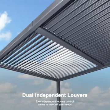 PURPLE LEAF Louvered Pergola for Patio & Garden