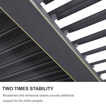 PURPLE LEAF Louvered Pergola for Patio & Garden