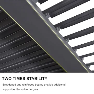 PURPLE LEAF Louvered Pergola for Patio & Garden