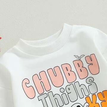 Endorothii Infant Baby Halloween Clothes Spooky Ghost Long Sleeve Shirt Romper Bodysuit Newborn Girl Boy First Halloween Outfit (White Spooky Vibes, 0-3 Months)