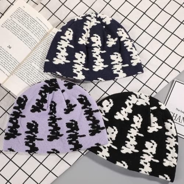 Ponitrack Y2K Beanie - Cozy Grunge Hat for Women