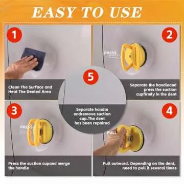 Numhosai Car Dent Puller - 6 Pcs Powerful Dent Removal Kit