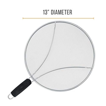 U.S. Kitchen Supply Durable 13" Stainless Steel Splatter Screen