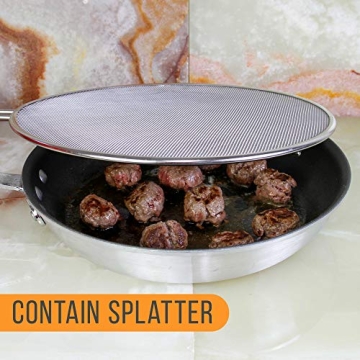 U.S. Kitchen Supply Durable 13" Stainless Steel Splatter Screen