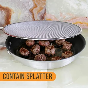 U.S. Kitchen Supply Durable 13" Stainless Steel Splatter Screen