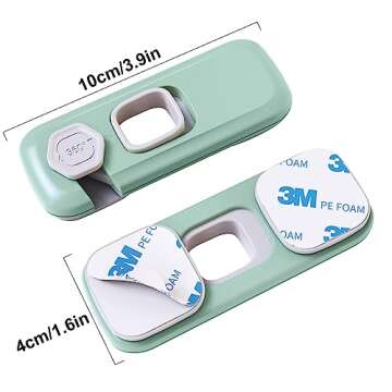 5 Pack Child Proof Refrigerator Lock, QYESWHSR Fridge Locks for Kids with Sticky Adhesive Pads, Chil...