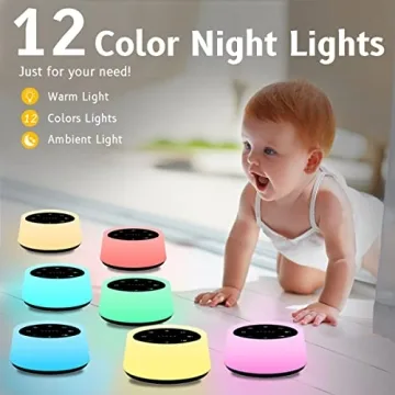 ColorsNoise Sound Machine 30 Sounds 12-Color Night Light