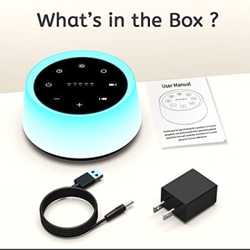 ColorsNoise Sound Machine 30 Sounds 12-Color Night Light