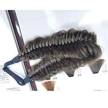TOECWEGR Wide Fishtail 9 Strands Synthetic Hair Braided Headband Thick FluffyElastic Shape Ladies Beauty accessory Headband (Black brown)