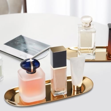 Gold Decorative Tray - Elegant Stainless Steel Organizer