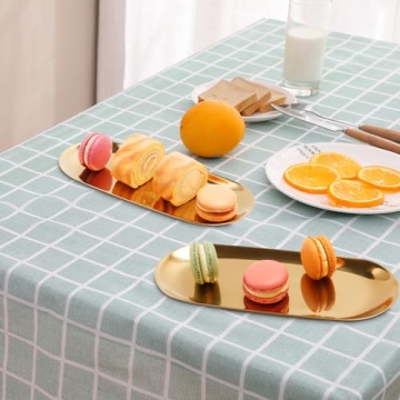 Gold Decorative Tray - Elegant Stainless Steel Organizer