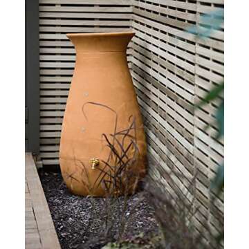 Gardener's Supply Company 65 Gallon Rainwater Collection Urn | Outdoor Rain Water Catcher | Eco Frie...