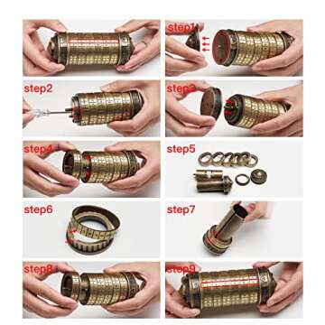 Cryptex Da Vinci Code Money Puzzle Box for Cash Gift Puzzle Boxes with Hidden Compartments Valentine's Day Gift for Boy Birthday Gifts for Her Gifts for Girlfriend Gifts for Men Gift for Mom