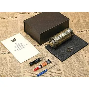 Cryptex Da Vinci Code Money Puzzle Box for Cash Gift Puzzle Boxes with Hidden Compartments Valentine's Day Gift for Boy Birthday Gifts for Her Gifts for Girlfriend Gifts for Men Gift for Mom