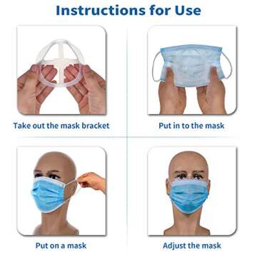 3D Face Mask Bracket for Comfort & Lipstick Protection