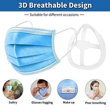 3D Face Mask Bracket for Comfort & Lipstick Protection