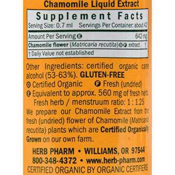 Organic Chamomile Extract for Calming and Clarity