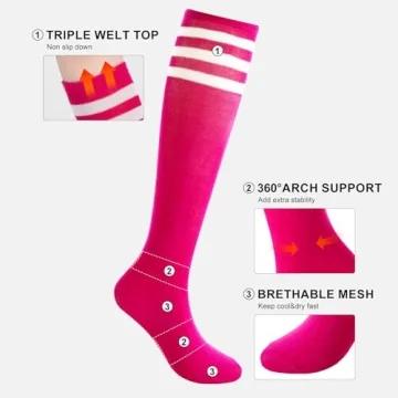 BONANGEL Kids Soccer Socks for Youth Athletic Use