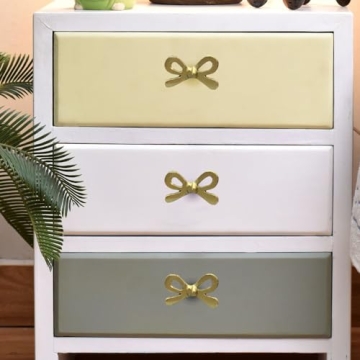 Perilla Home 6 Decorative Brass Bow Cabinet Knobs