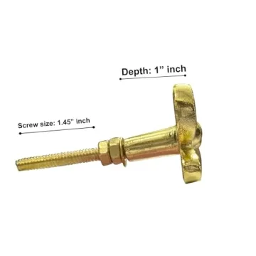 Perilla Home 6 Decorative Brass Bow Cabinet Knobs