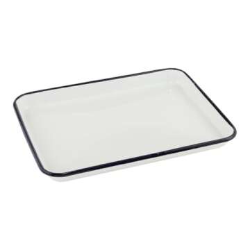 Creative Mark Butcher Tray Palette - Triple Coated Enamel Tray Palette for Painting, Color Theory, Mixing, and More! - 11" x 15"