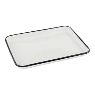 Creative Mark Butcher Tray Palette - Triple Coated Enamel Tray Palette for Painting, Color Theory, Mixing, and More! - 11" x 15"
