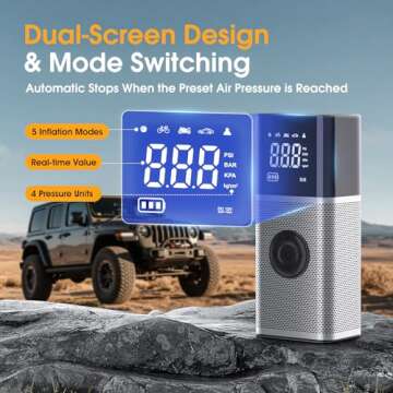 Fast & Portable Tire Inflator for Cars, Bikes, Balls