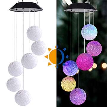 Color Changing Solar Wind Chimes for Garden Decor