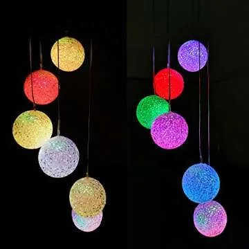 Color Changing Solar Wind Chimes for Garden Decor