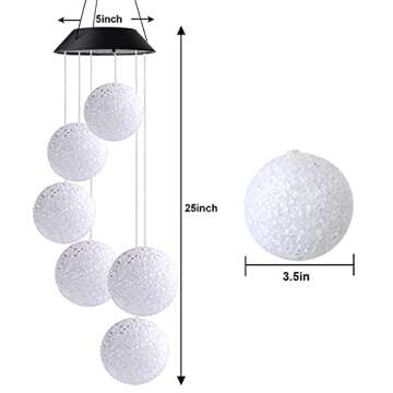 Color Changing Solar Wind Chimes for Garden Decor