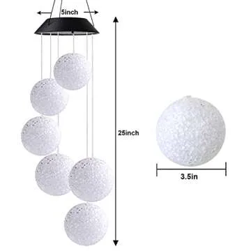 Color Changing Solar Wind Chimes for Garden Decor