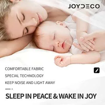Joydeco 54 Inch White Thermal Insulated Curtains