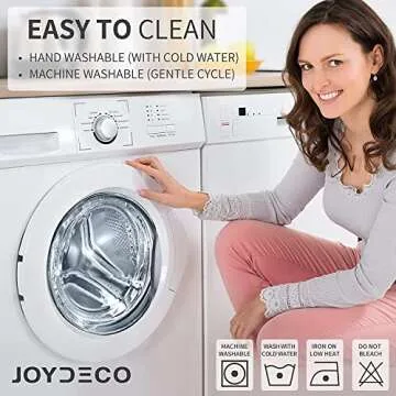 Joydeco 54 Inch White Thermal Insulated Curtains