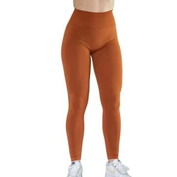 AUROLA Seamless Scrunch Tights Tummy Control Gym Fitness Yoga Pants Girl Sport Active Workout Leggin...