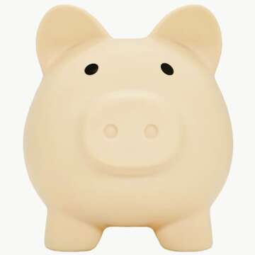 Cute Piggy Bank for Sbrvaniy Pig Money Bank Coin Bank for Boys and Girls My First Unbreakable Money ...