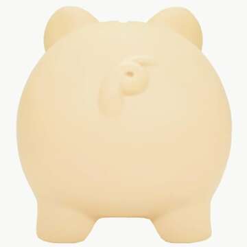 Cute Piggy Bank for Sbrvaniy Pig Money Bank Coin Bank for Boys and Girls My First Unbreakable Money Bank Large Size Decoration Savings Christmas, Halloween, Birthday Gift (Flesh-Colour)