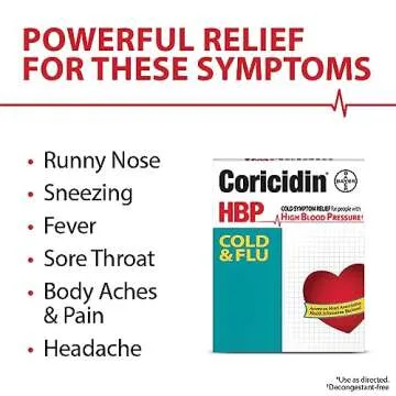 Coricidin HBP Cold & Flu Medicine for Hypertensives 20 Count