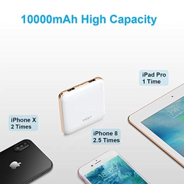 MOXNICE 10000mAh Power Bank - Lightweight Portable Charger