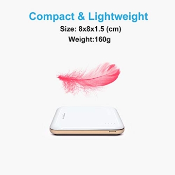 MOXNICE 10000mAh Power Bank - Lightweight Portable Charger