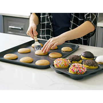 Elbee Home 8-Piece Non-Stick Carbon Steel Baking Set