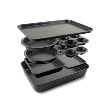 Elbee Home 8-Piece Non-Stick Carbon Steel Baking Set
