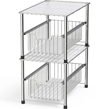 Simple Houseware Stackable Storage Rack for Easy Organization