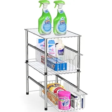 Simple Houseware Stackable Storage Rack for Easy Organization