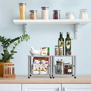 Simple Houseware Stackable Storage Rack for Easy Organization