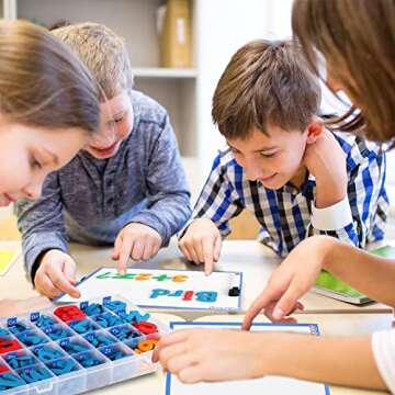 235 Pcs Magnetic Letter Number with Magnet Board, 2 Erasable Magnetic Pen and Storage Box, Foam ABC Alphabet Gift for Refrigerator Fridge, Classroom Toy for Toddler Kid Child Spelling & Learning Game