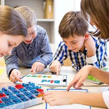 235 Pcs Magnetic Letter Number with Magnet Board, 2 Erasable Magnetic Pen and Storage Box, Foam ABC Alphabet Gift for Refrigerator Fridge, Classroom Toy for Toddler Kid Child Spelling & Learning Game