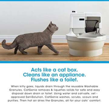 CatGenie A.I. Self-Cleaning, Fully-Flushing, Self-Scooping, Automatic Cat Box