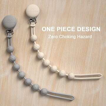 Cuddle Campus Silicone Pacifier Clip Holder 2-Pack