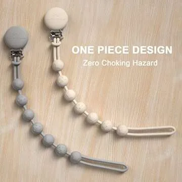 Cuddle Campus Silicone Pacifier Clip Holder 2-Pack